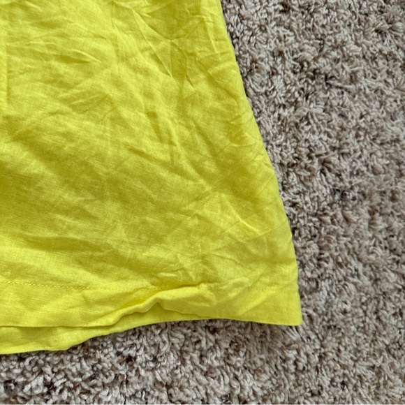 New York & Co Yellow Linen Blend Off The Shoulder Shift Dress Womens Size Medium - Picture 15 of 16